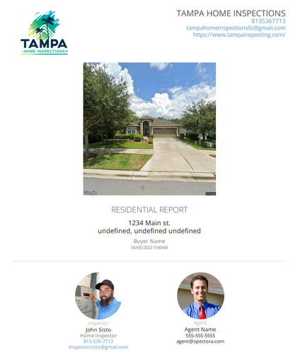Sample home inspection report for Largo, FL homes